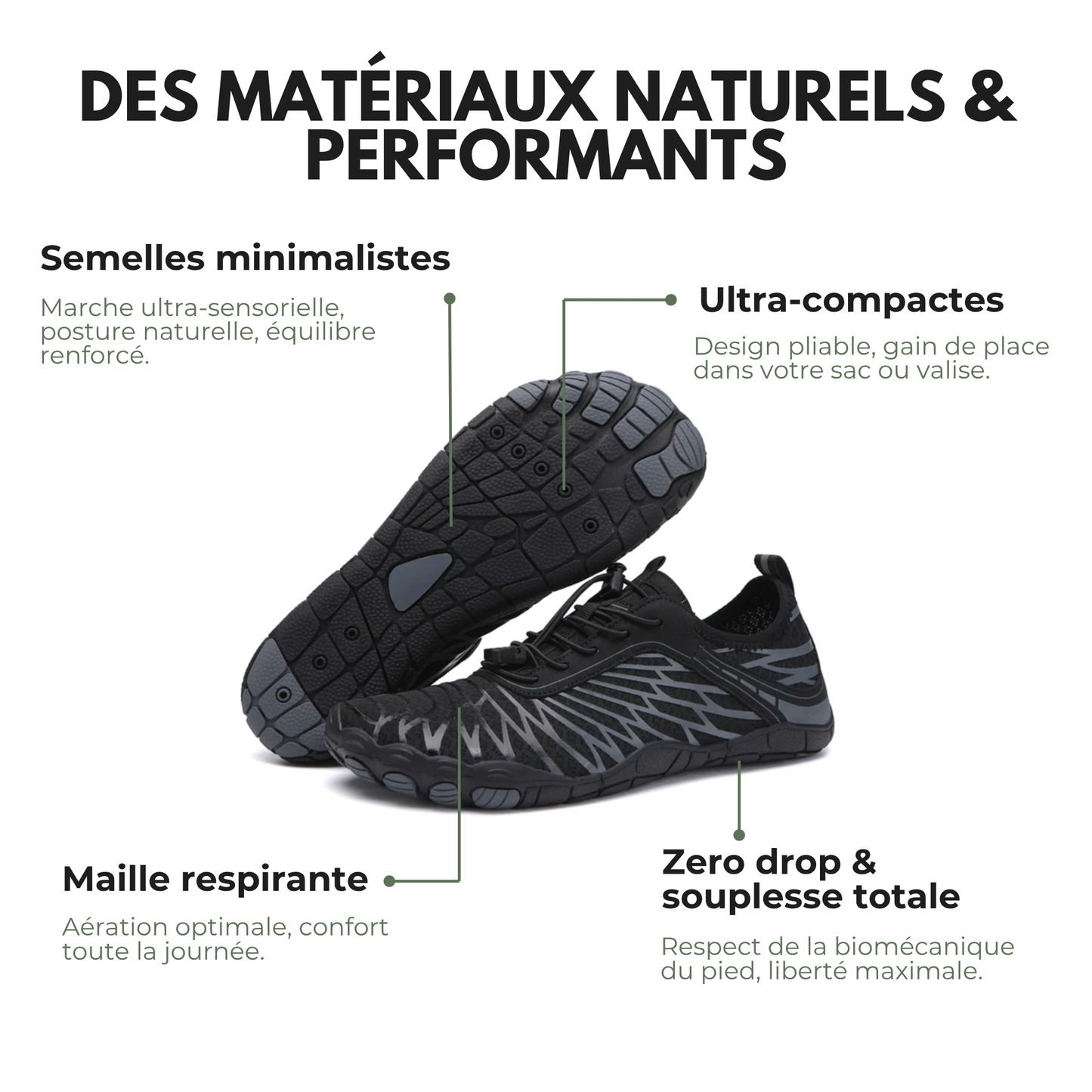 Chaussures pieds nus Terraia™ – Libérez vos pieds, ancrez votre posture