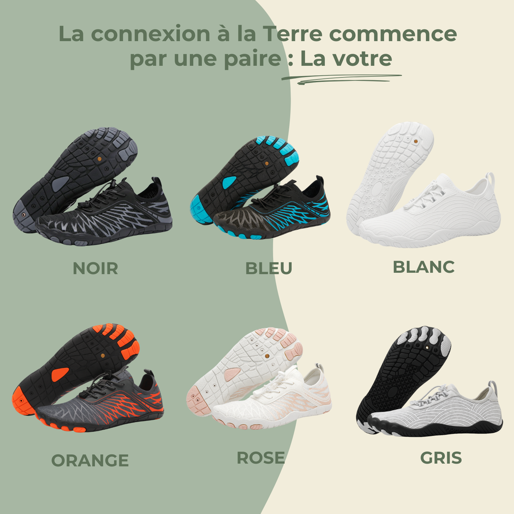 Terraia grounding - Chaussure pieds nus avec cuivre de mise à terre (unisex)