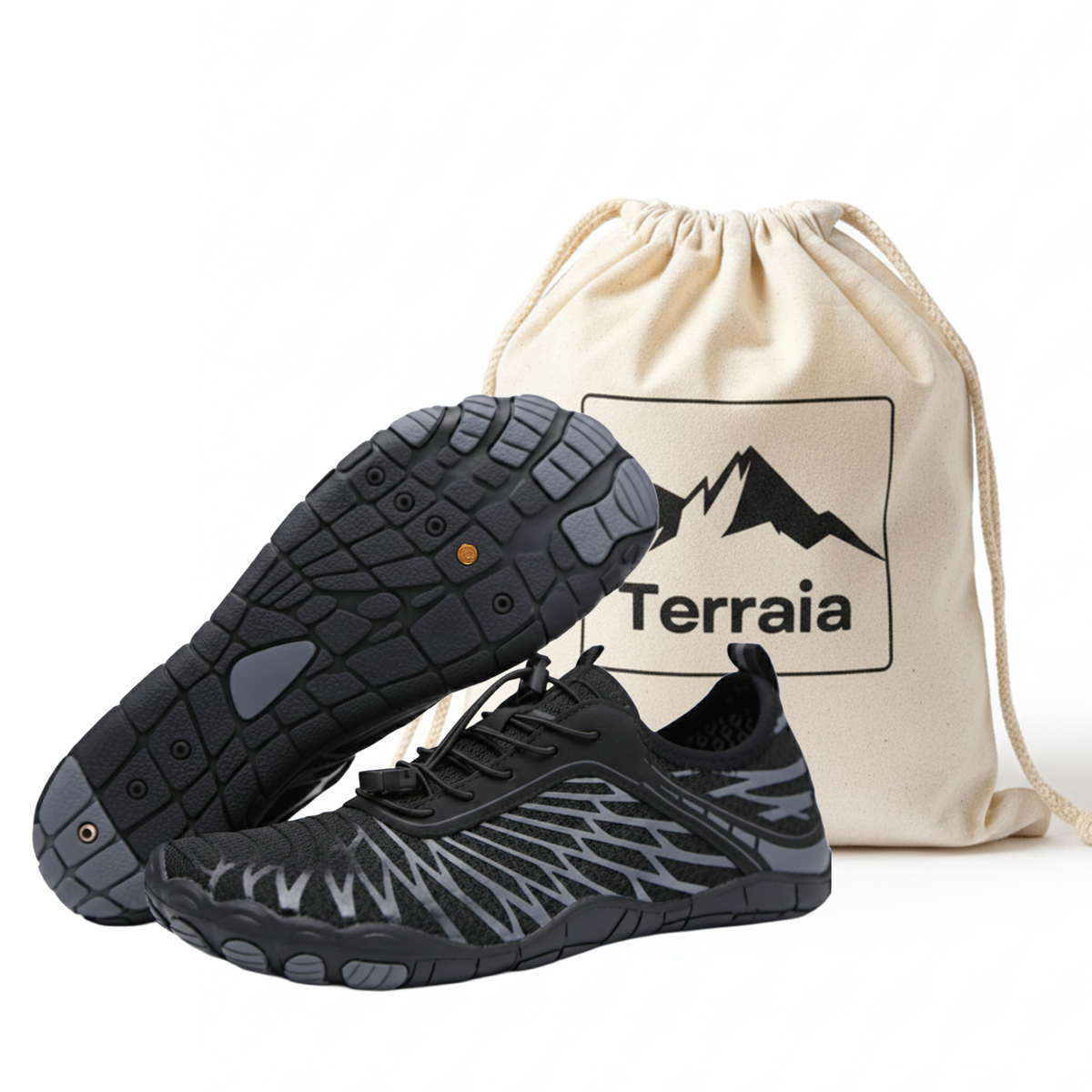 Terraia grounding - Chaussure pieds nus avec cuivre de mise à terre (unisex)